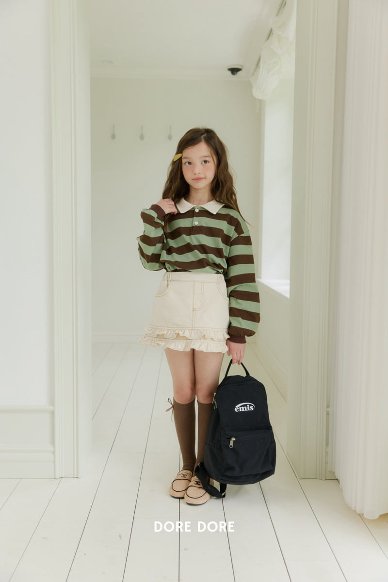 Little Foxx – Autumn Stripe Collar Tee