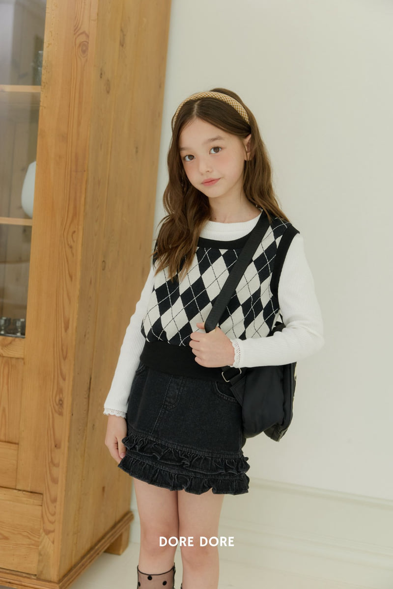 Little Foxx – Argyle Crop Vest