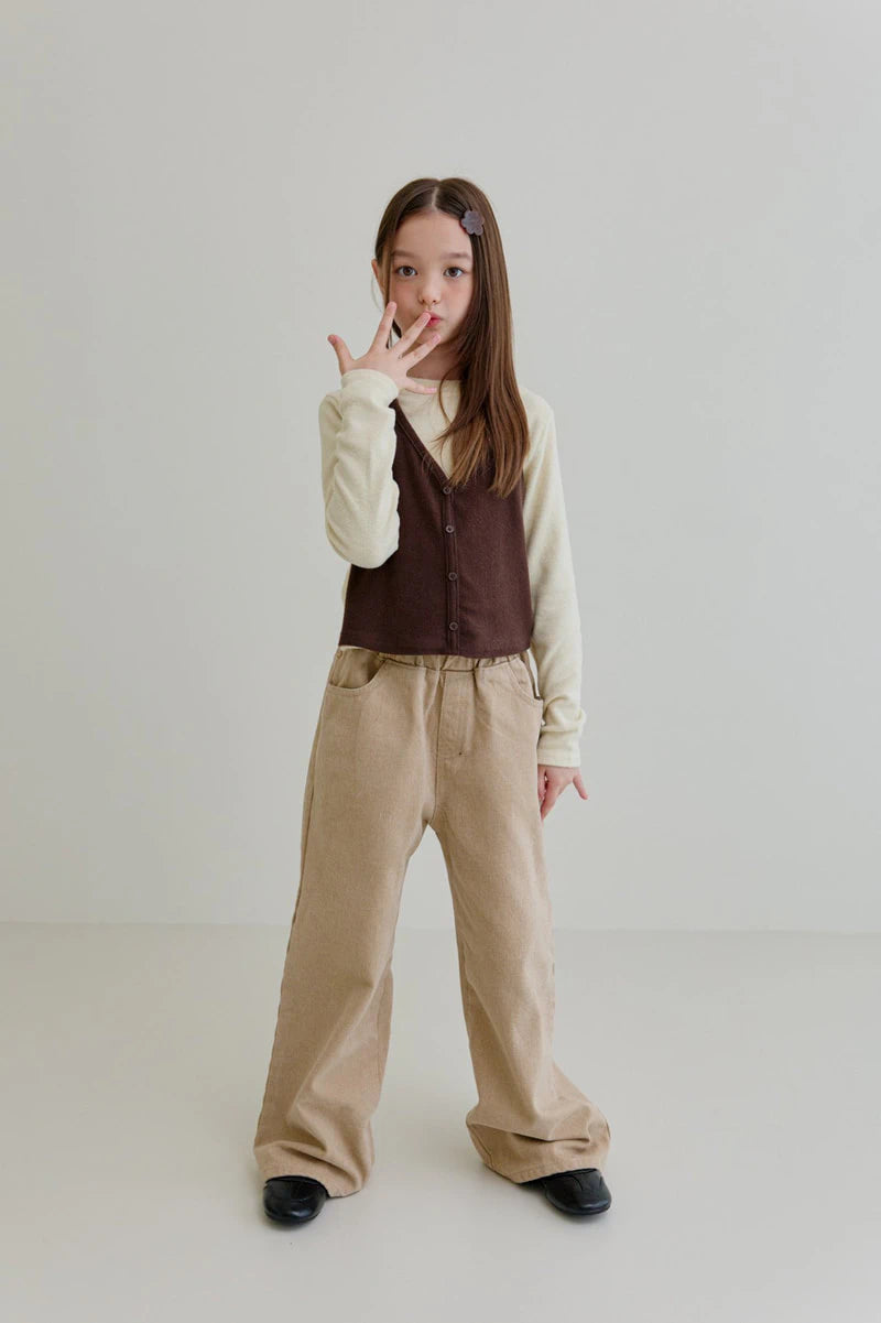Little Foxx – Mongsil Peach Halter Cardigan Tee