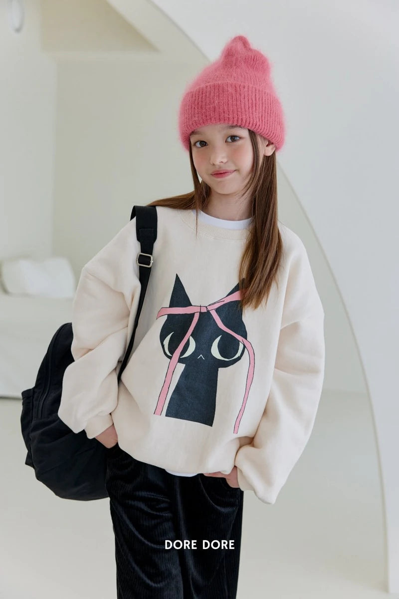 Little Foxx – Double Fleece Ribbon Cat Sweatshirt