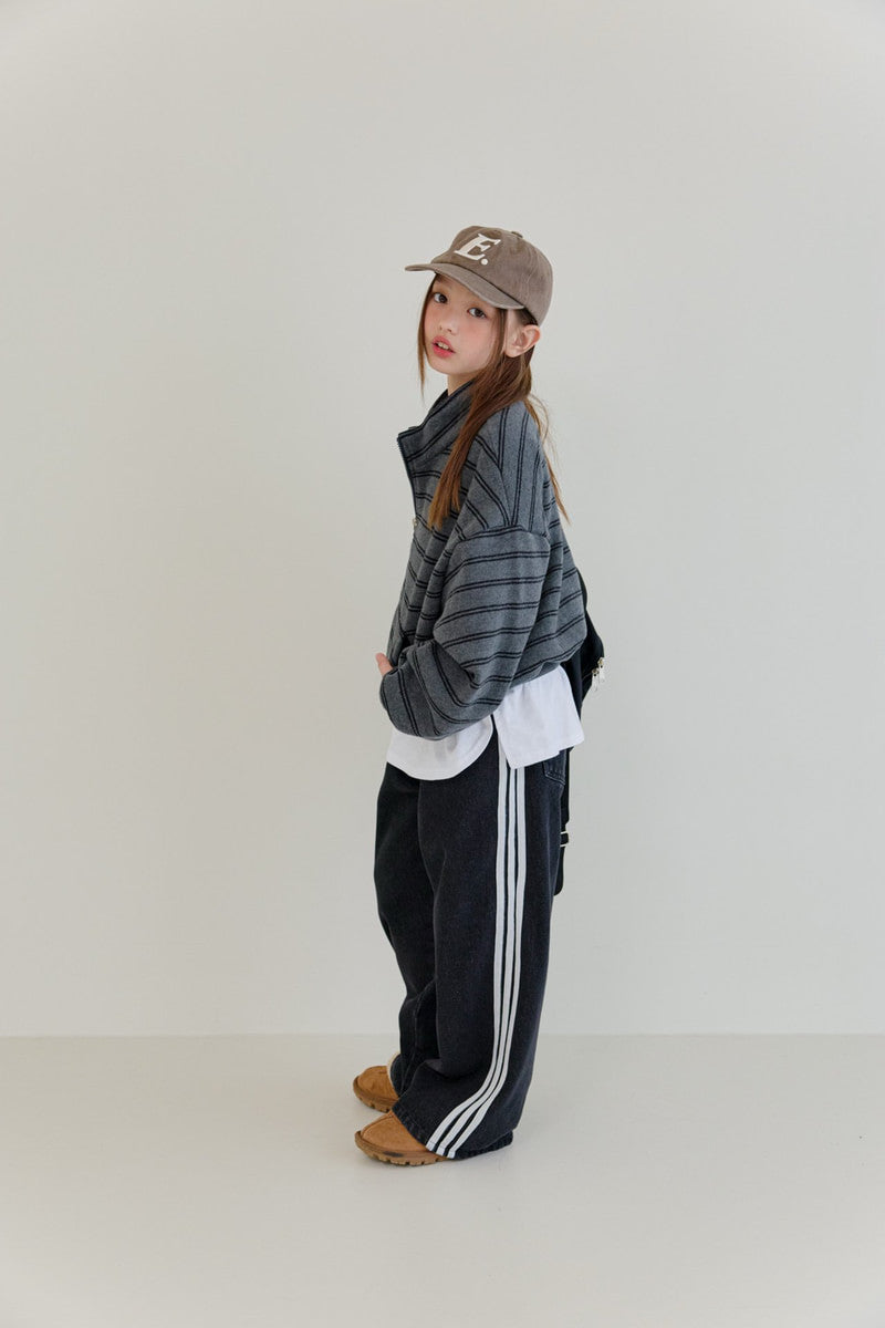 Little Foxx – Double Fleece Striped Zip-up