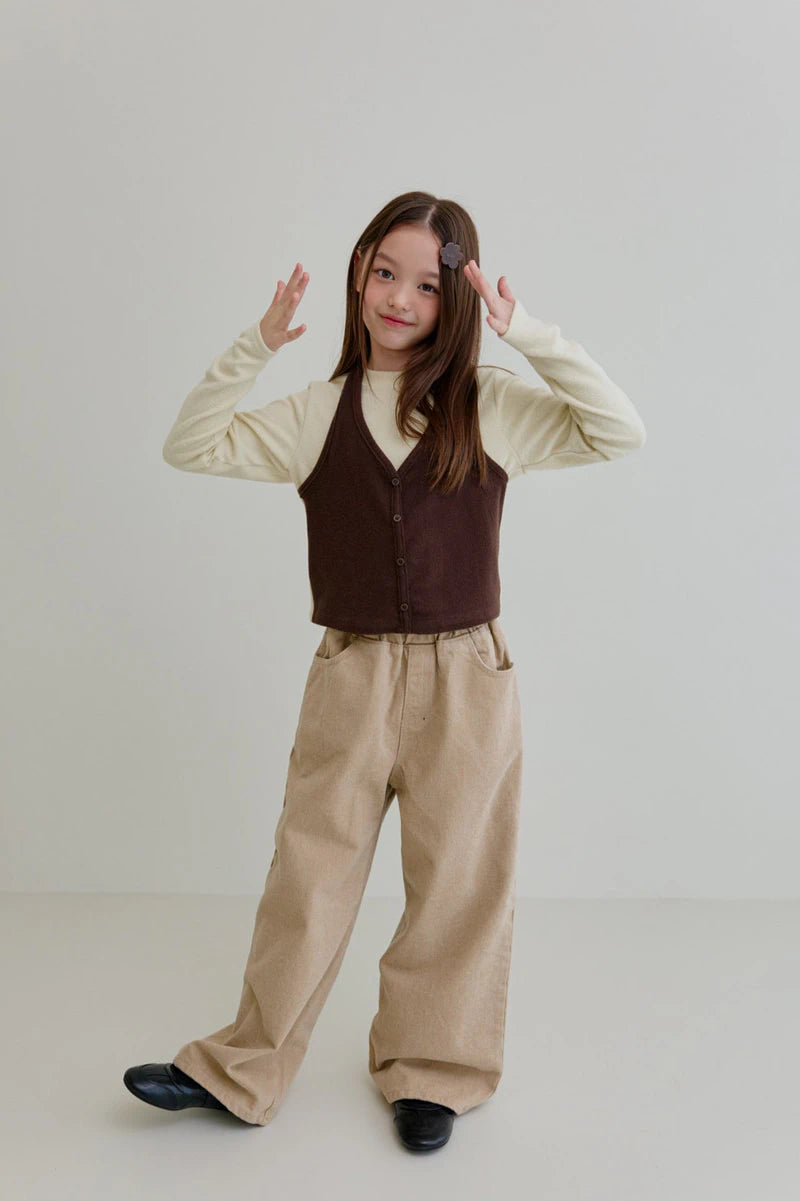 Little Foxx – Mongsil Peach Halter Cardigan Tee