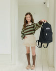 Little Foxx – Autumn Stripe Collar Tee
