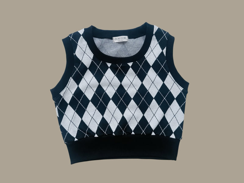 Little Foxx – Argyle Crop Vest