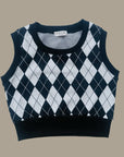 Little Foxx – Argyle Crop Vest