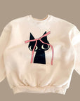 Little Foxx – Double Fleece Ribbon Cat Sweatshirt