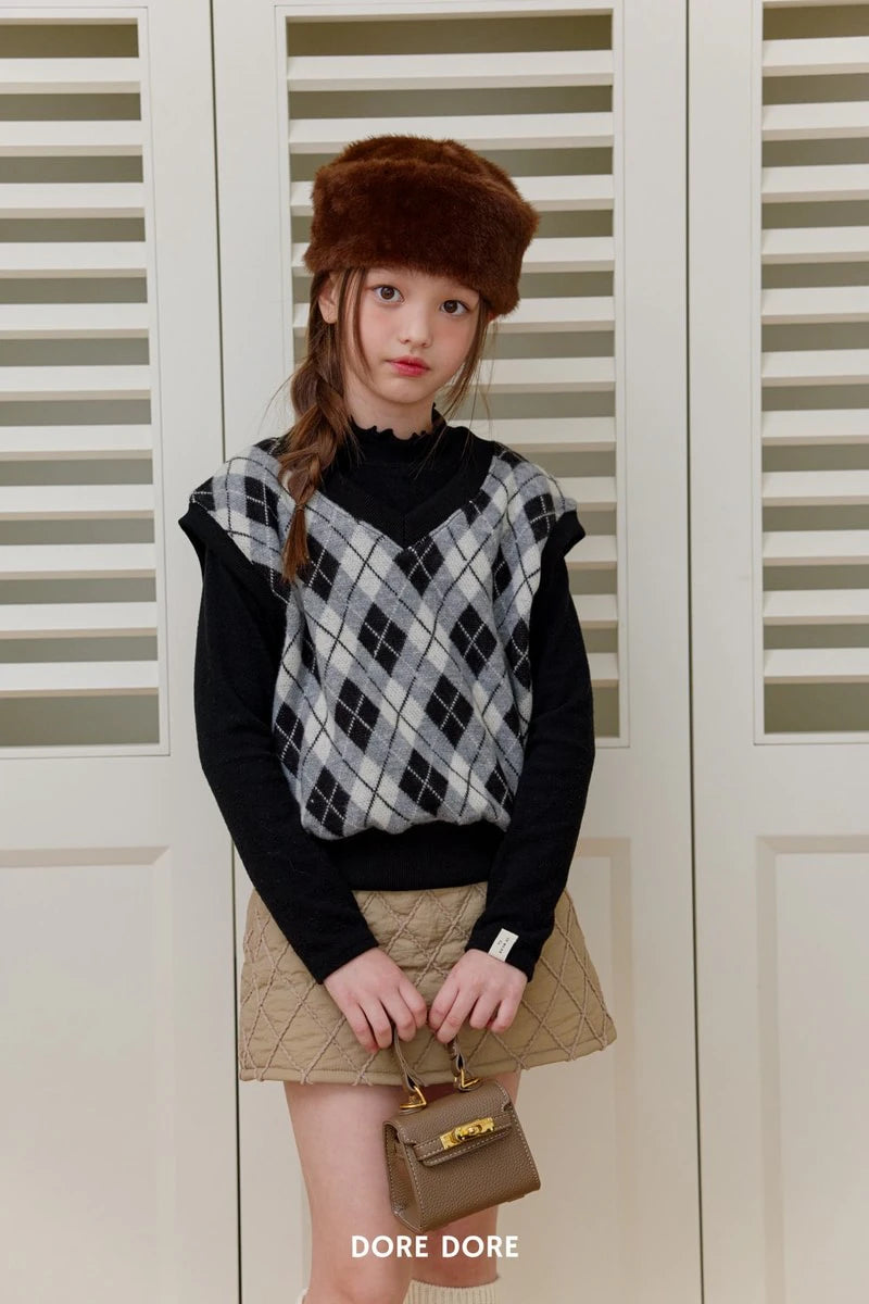 Little Foxx – Fleece Argyle Vest