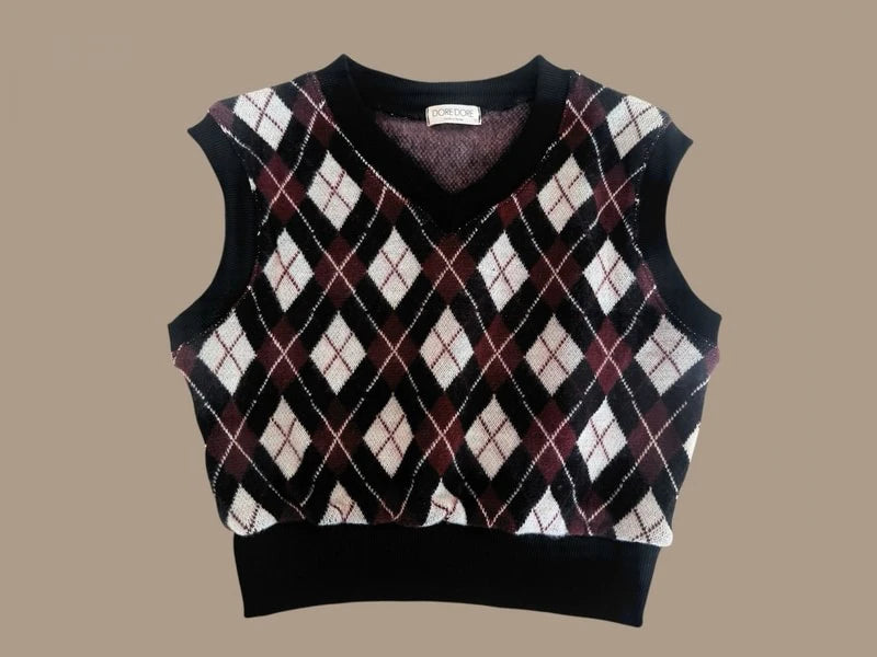 Little Foxx – Fleece Argyle Vest