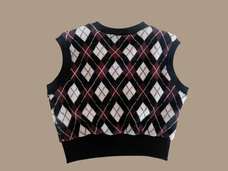 Little Foxx – Fleece Argyle Vest