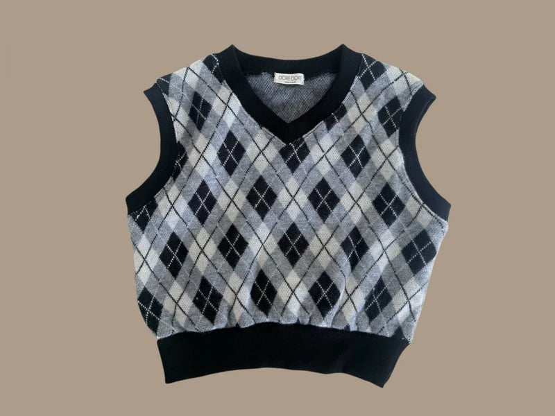 Little Foxx – Fleece Argyle Vest