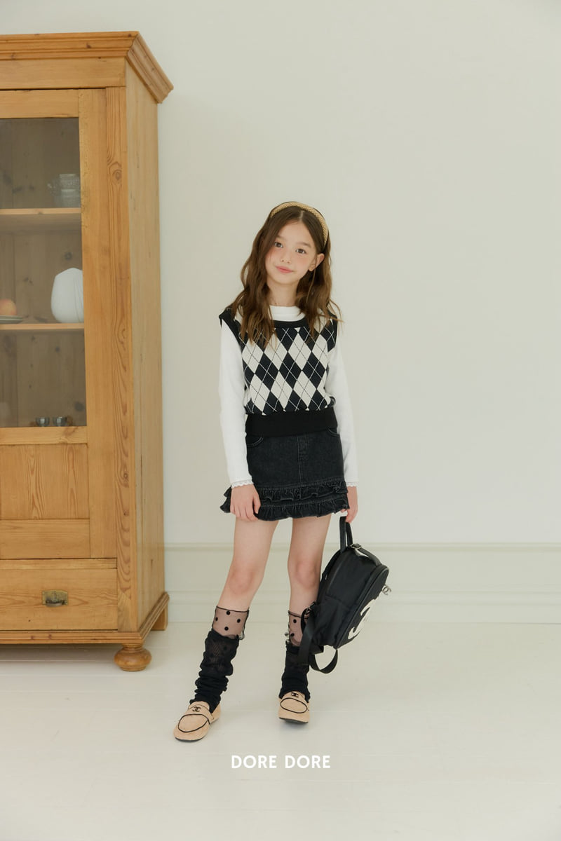 Little Foxx – Argyle Crop Vest