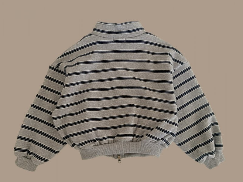 Little Foxx – Double Fleece Striped Zip-up