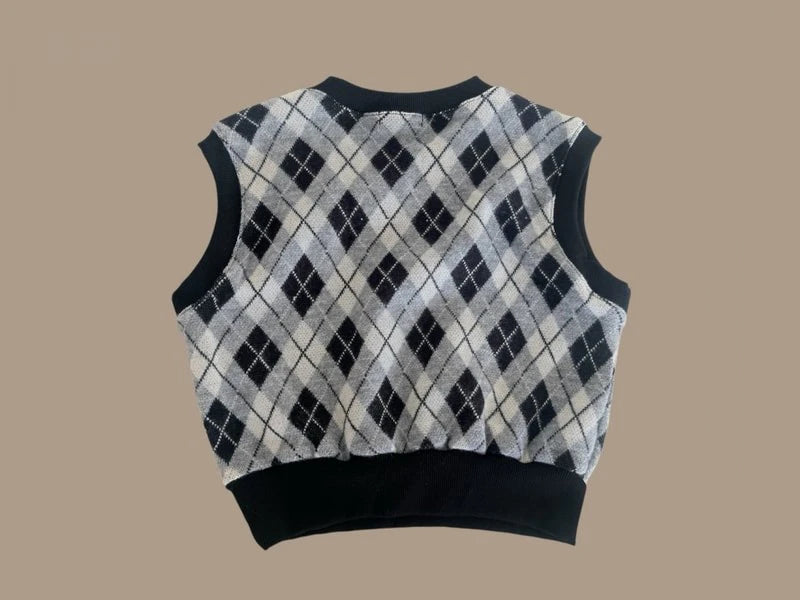 Little Foxx – Fleece Argyle Vest