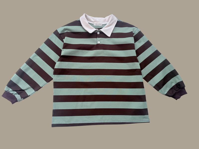 Little Foxx – Autumn Stripe Collar Tee