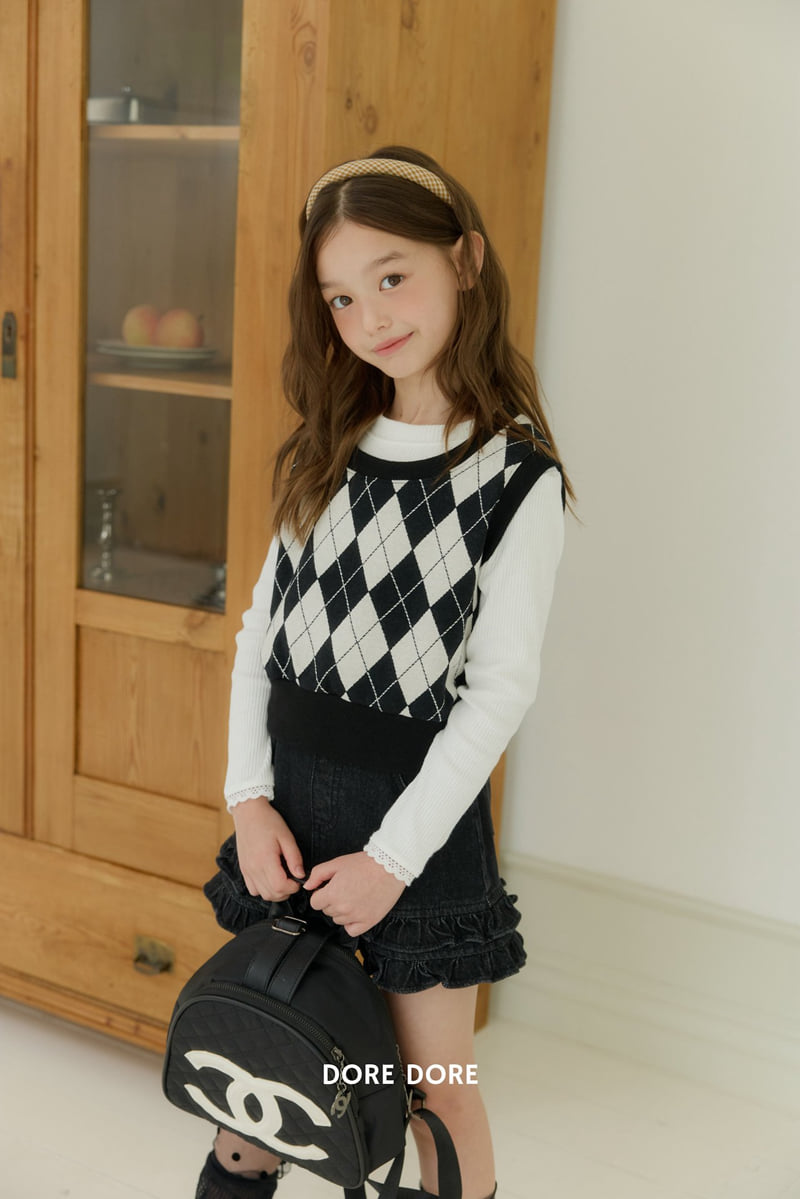 Little Foxx – Argyle Crop Vest