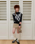 Little Foxx – Fleece Argyle Vest