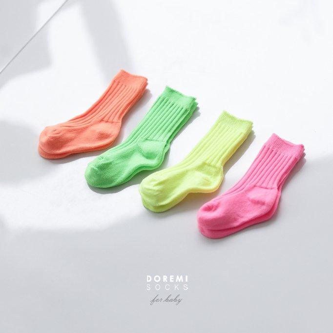 Little Foxx – Neon Ribbed Socks