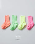 Little Foxx – Neon Ribbed Socks