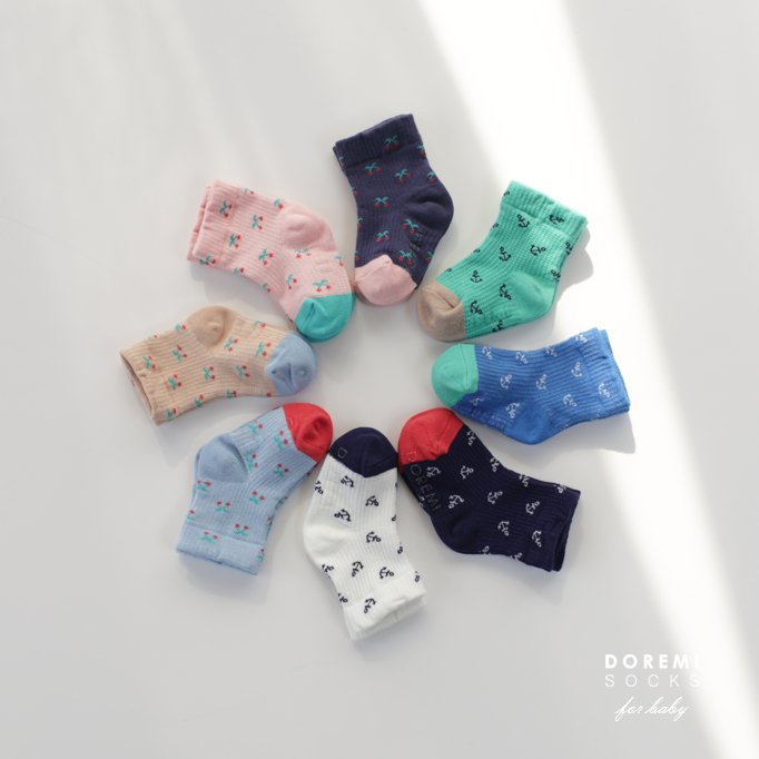 Little Foxx – Cherry Waffle Sock Set