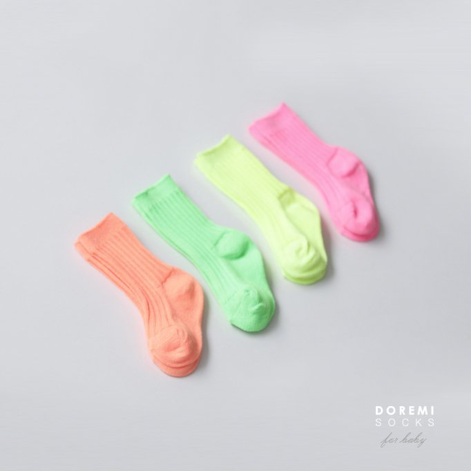 Little Foxx – Neon Ribbed Socks