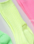 Little Foxx – Neon Ribbed Socks