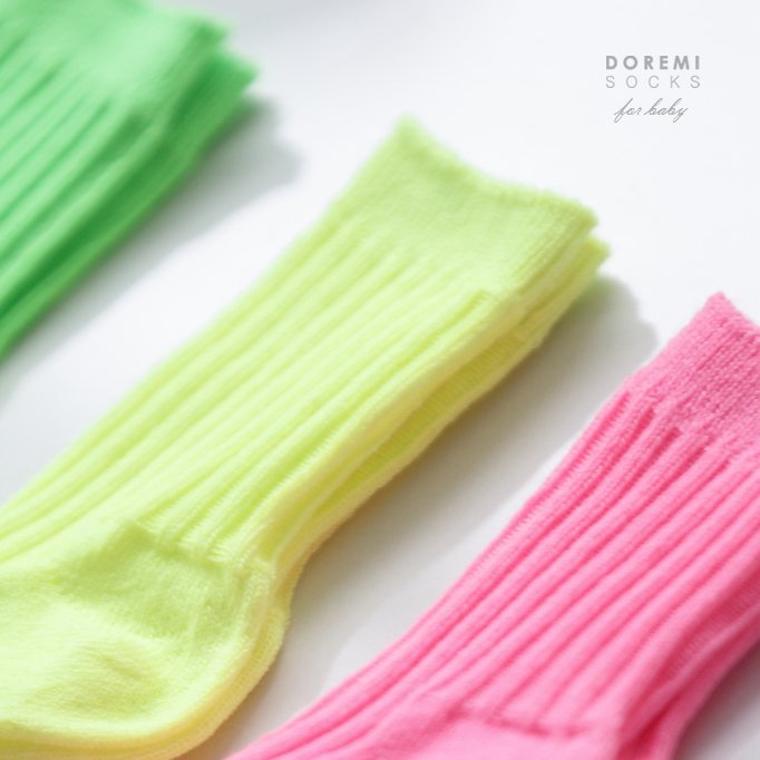 Little Foxx – Neon Ribbed Socks