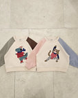 Fleece Embroidery Raglan Tee