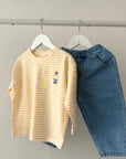 Stripe Bear Embroidery Tee find Stylish Fashion for Little People- at Little Foxx Concept Store