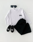 Black Button Logo Tee