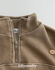 Little Foxx – Archi Pigment Half Zip-up Top