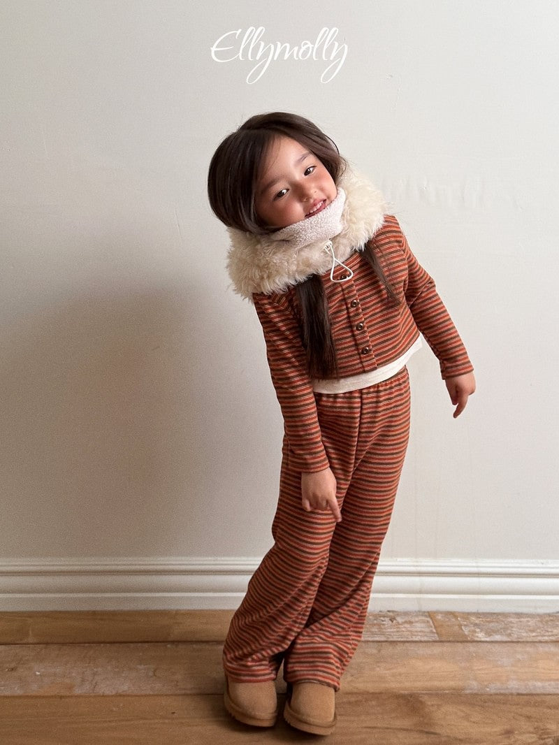 Little Foxx – Latte Striped Top