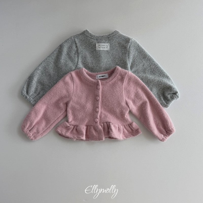 Little Foxx – Snowflake Ribbed Frill Cardigan