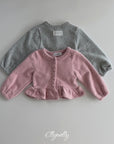 Little Foxx – Snowflake Ribbed Frill Cardigan