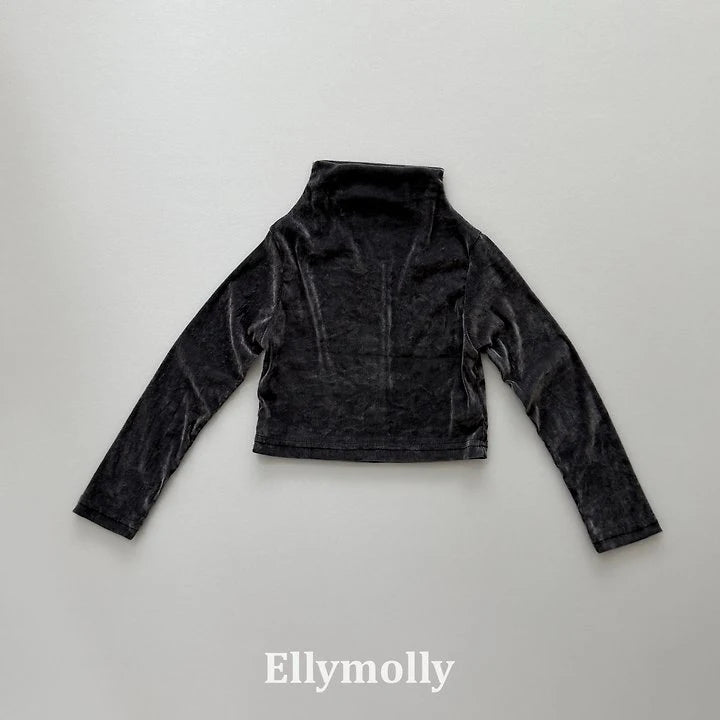 Little Foxx – Velvet Mesh Half Turtleneck Tee
