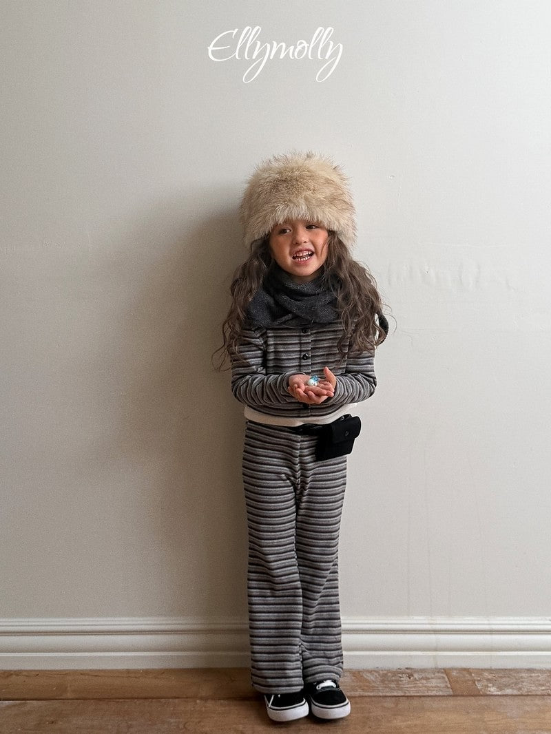 Little Foxx – Latte Striped Bootcut Pants
