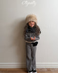 Little Foxx – Latte Striped Bootcut Pants