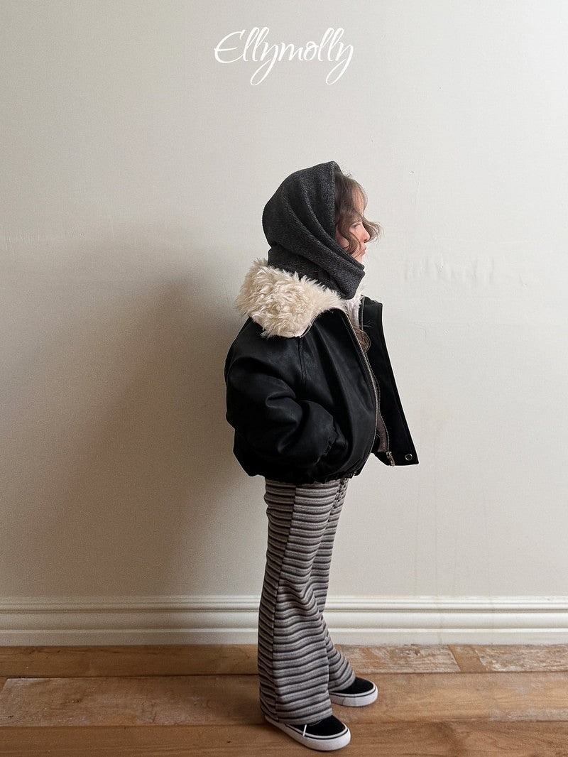 Little Foxx – Latte Striped Bootcut Pants