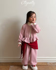 Little Foxx – Snowflake Ribbed Frill Cardigan