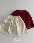 Little Foxx – Pompom Corduroy Skirt