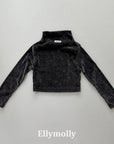 Little Foxx – Velvet Mesh Half Turtleneck Tee