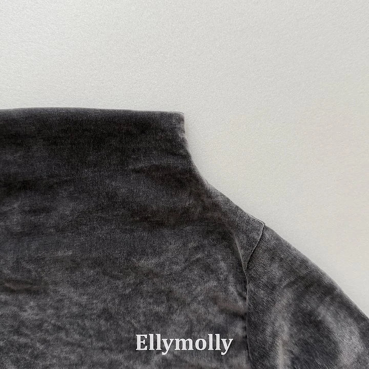 Little Foxx – Velvet Mesh Half Turtleneck Tee