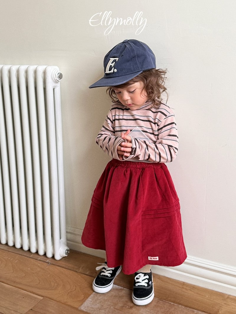 Little Foxx – Pompom Corduroy Skirt