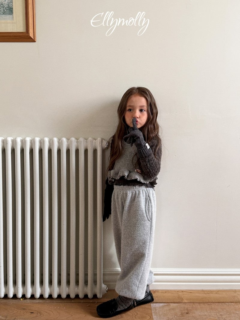 Little Foxx – Snowflake Ribbed Jogger Pants