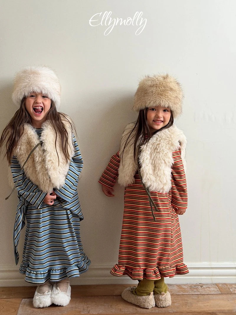 Little Foxx – Fleece Frill Long Dress