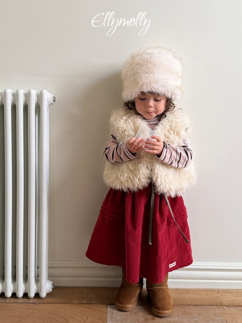 Little Foxx – Pompom Corduroy Skirt