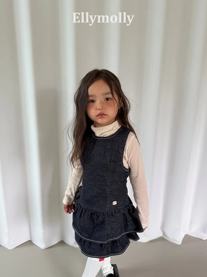 Little Foxx – Velvet Mesh Half Turtleneck Tee