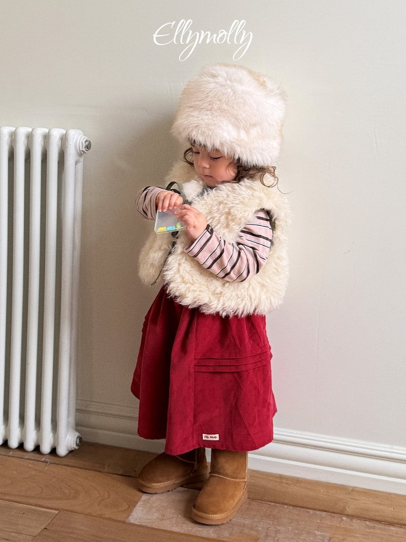 Little Foxx – Pompom Corduroy Skirt