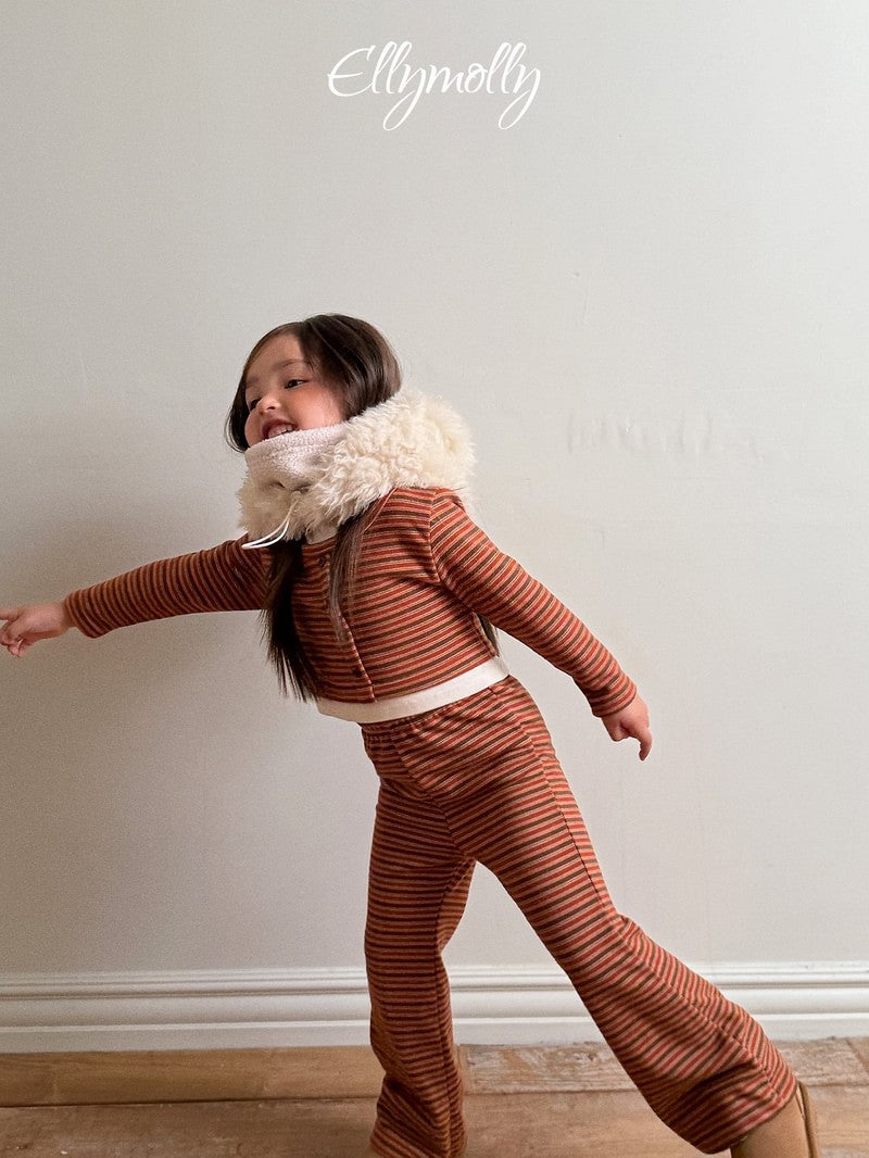 Little Foxx – Latte Striped Top