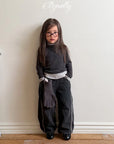 Little Foxx – Line Work Fleeced Denim Pants