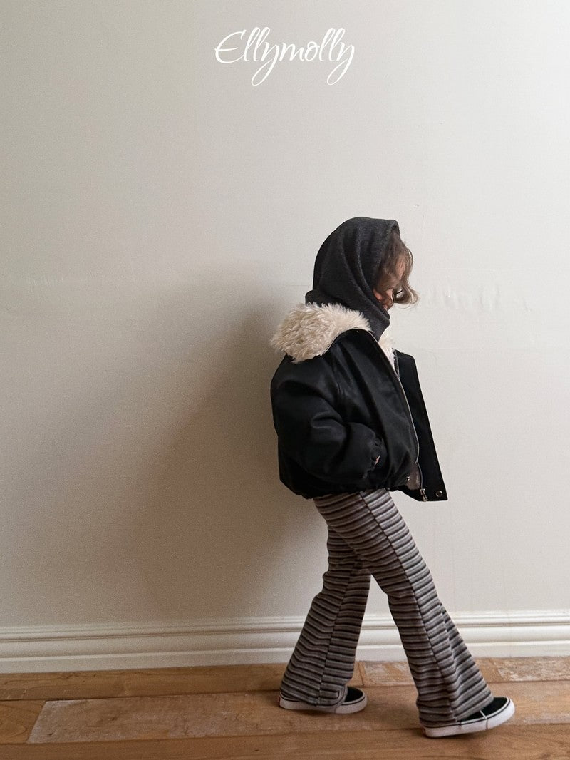 Little Foxx – Latte Striped Bootcut Pants